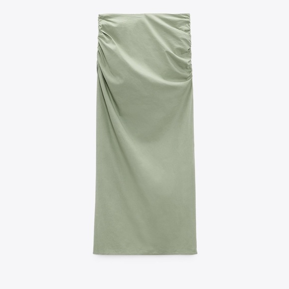NWT Zara Draped Linen Blend Skirt - Picture 7 of 8